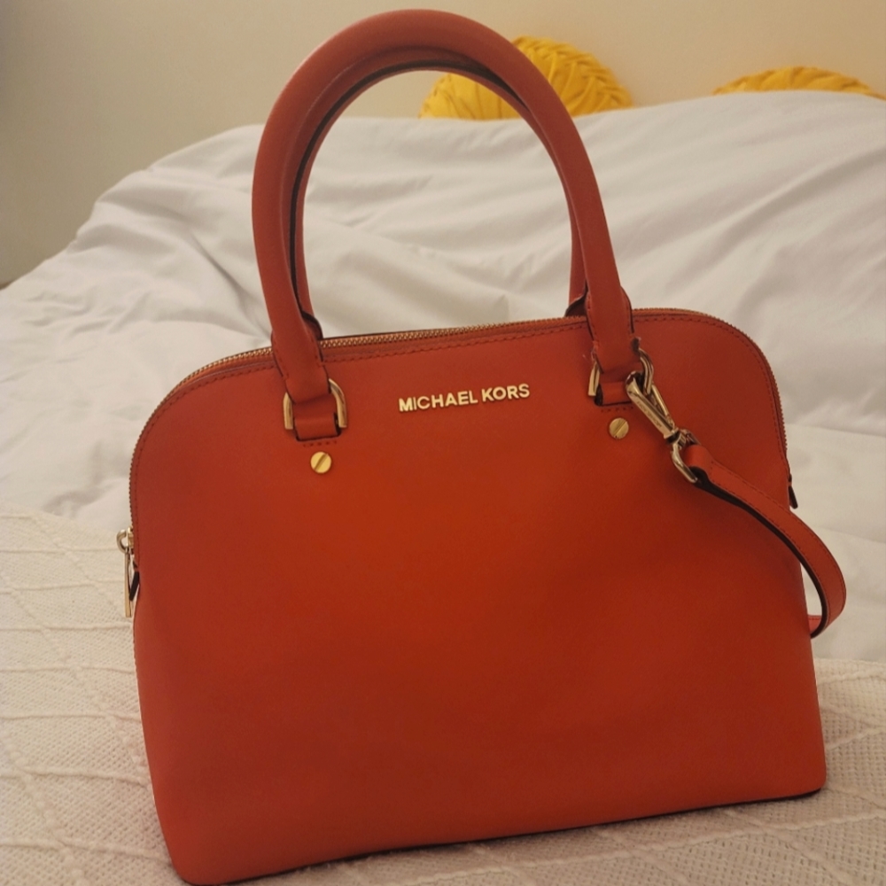 Michael Kors red handbag